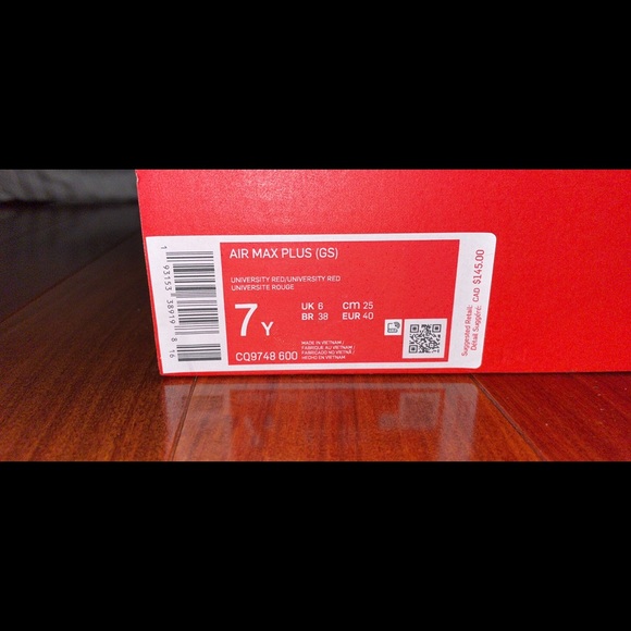 Nike Air Max Plus University Red (Tn) 7Y/40 EU/6 UK - Picture 4 of 4